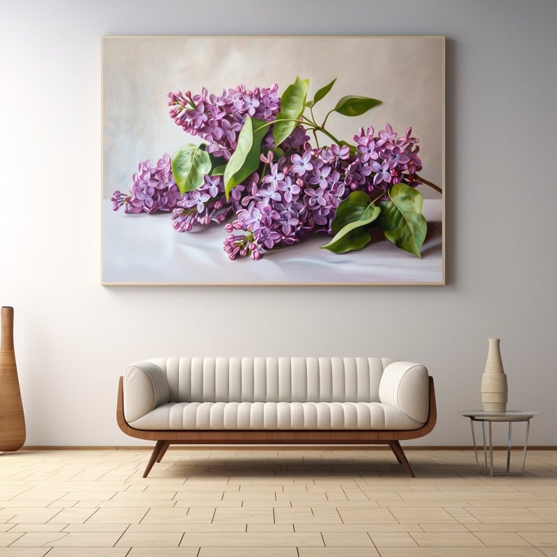 Abstract Lilac Painting