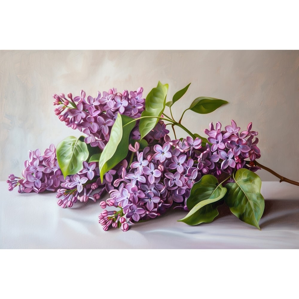 Abstract Lilac Canvas