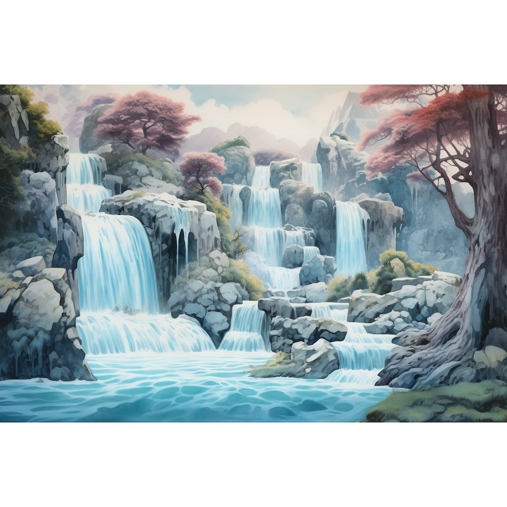 Chinese Waterfall canvas