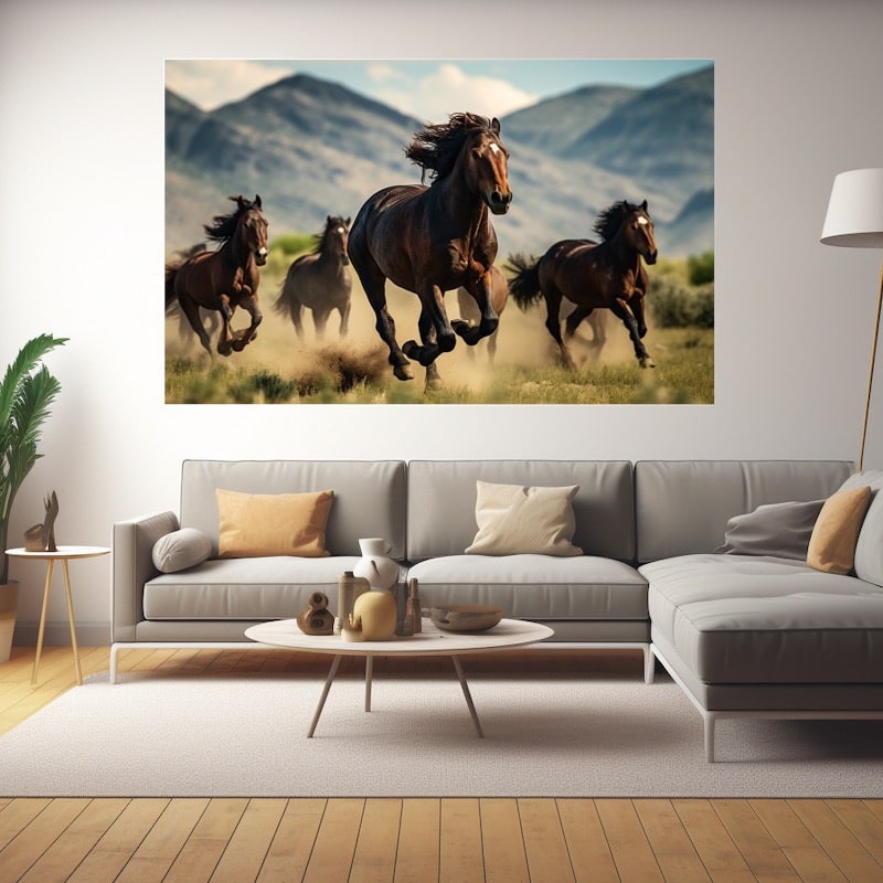 Painting of Horses Running