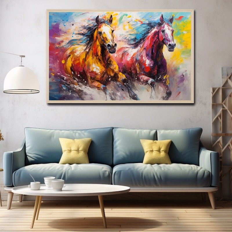Colorful Horses Painting