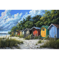 Thumbnail for Beach Hut Canvas on Canvas