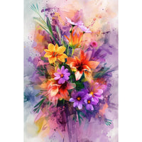 Thumbnail for Abstract Art Canvas of Flowers