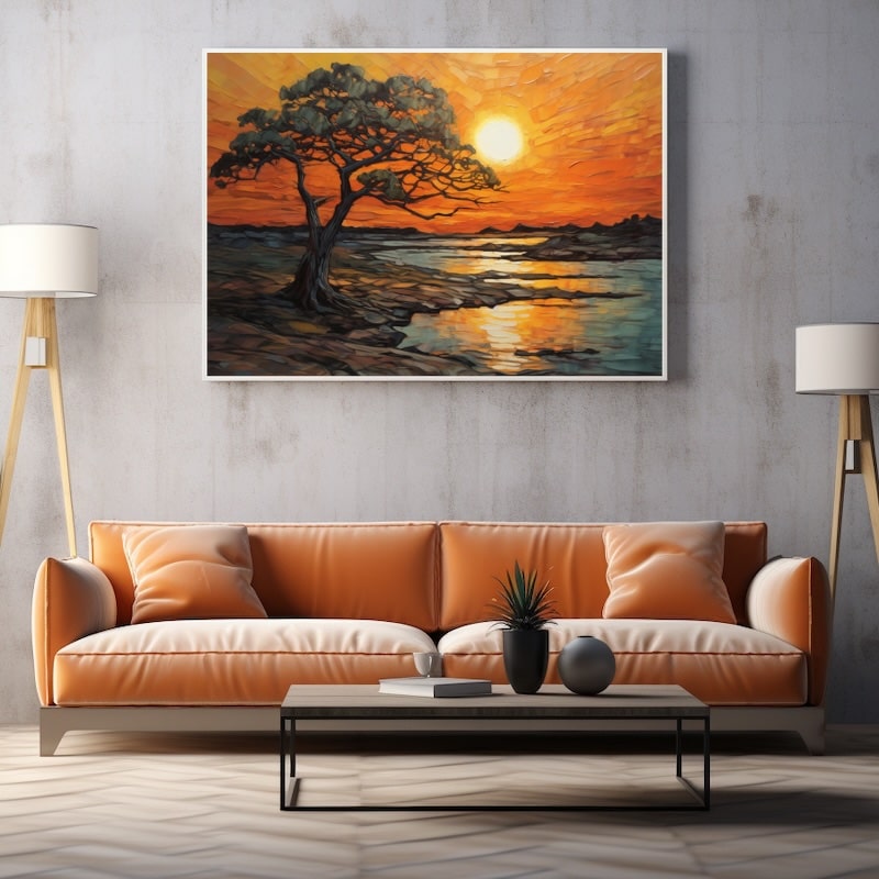 Contemporary Sunset Painting