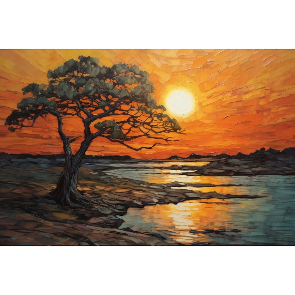 Contemporary Sunset Canvas