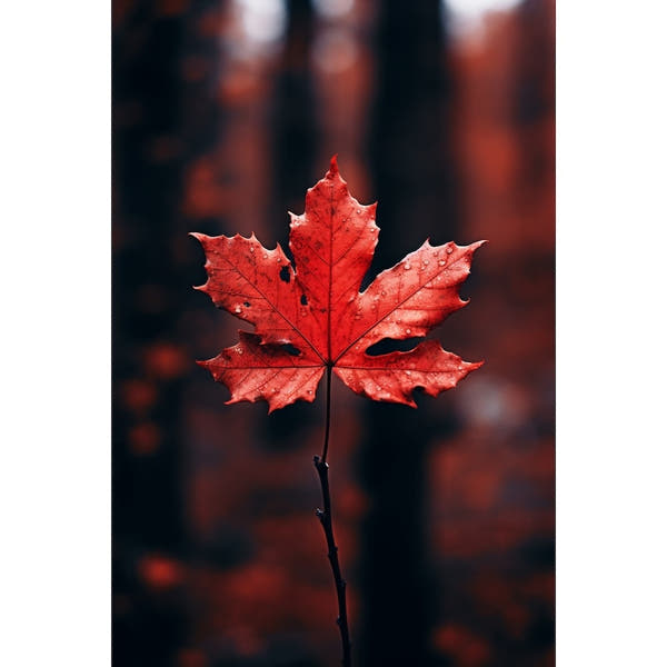 Red Maple Leaf Canvas