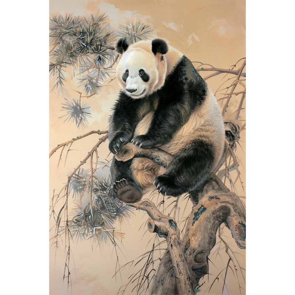 Chinese canvas of Panda