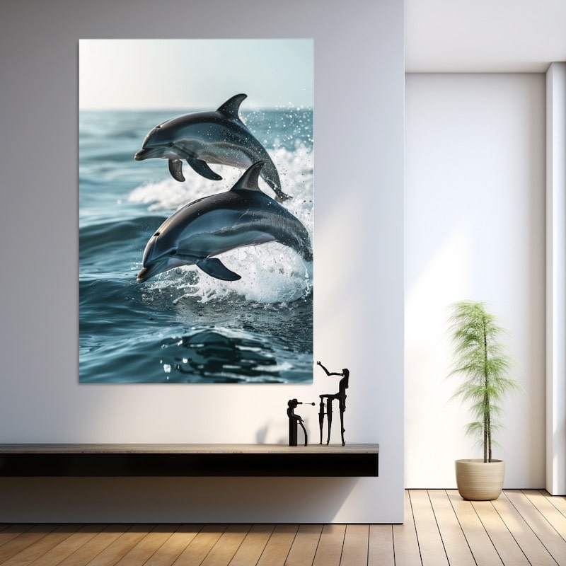 Dolphin Jumping Painting