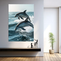 Thumbnail for Dolphin Jumping Painting