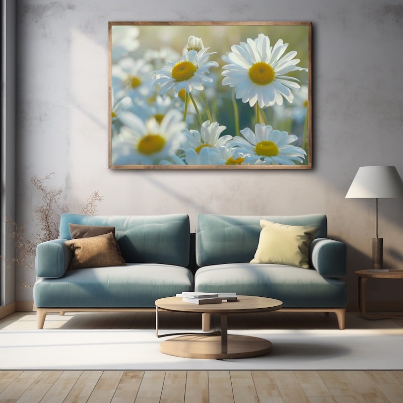 White Flowers on Canvas