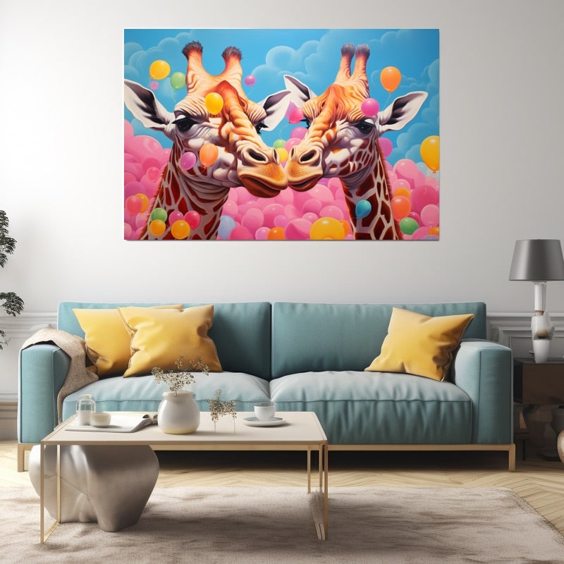 Funky Giraffe Canvas