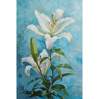 Thumbnail for Blue and White Flower Canvas