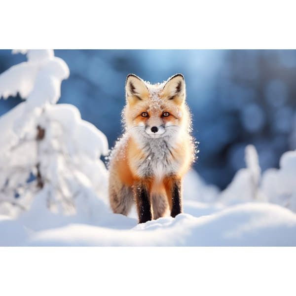 Canvas of Fox in Snow