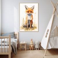 Thumbnail for Antique Fox Painting
