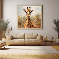 Thumbnail for Giraffe Canvas Painting