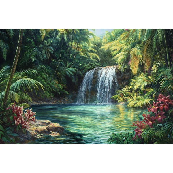 Jungle Waterfall Canvas