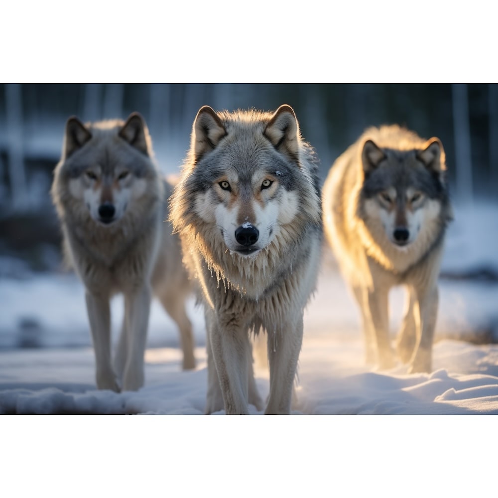 Snow Wolf Canvas