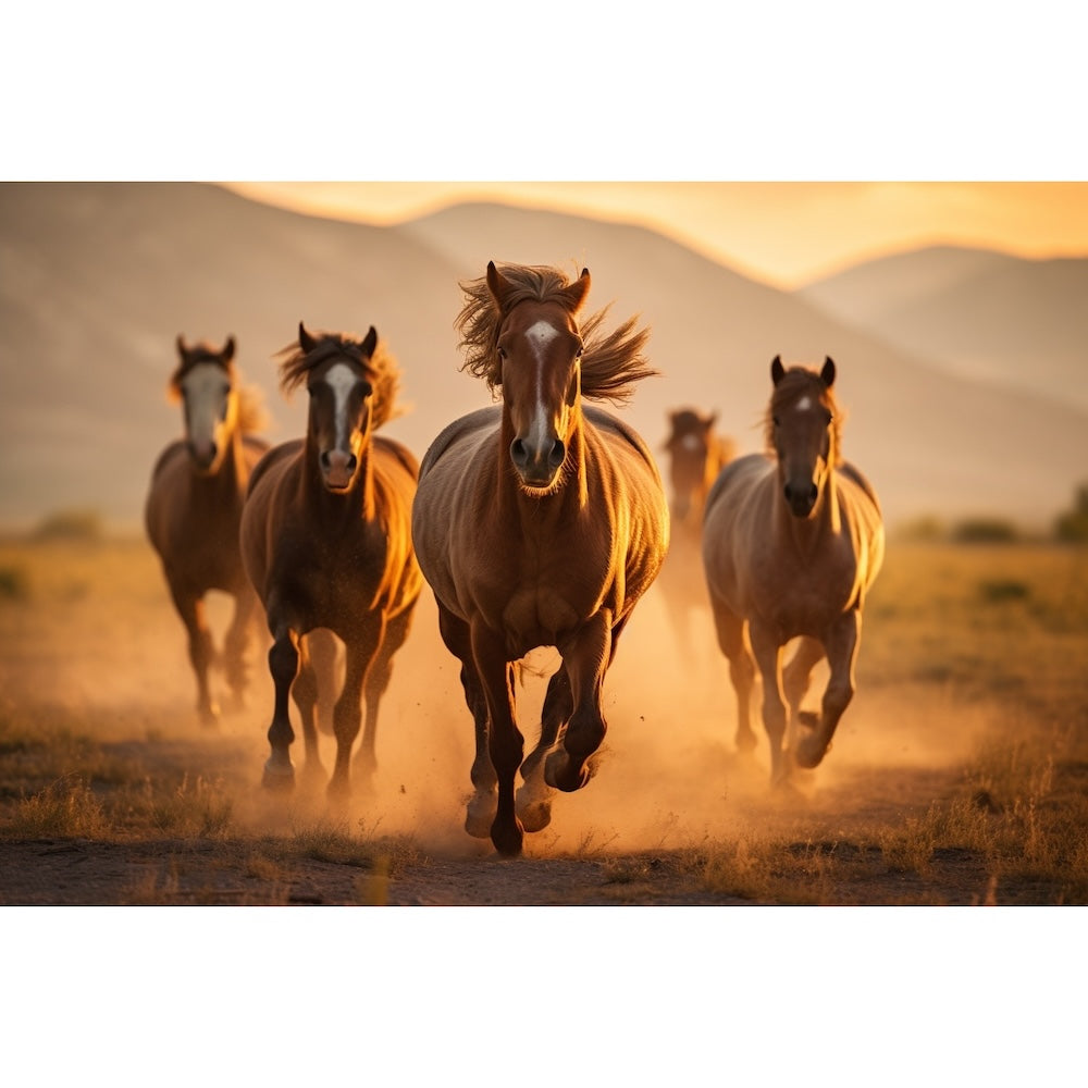 Running Horses Painting