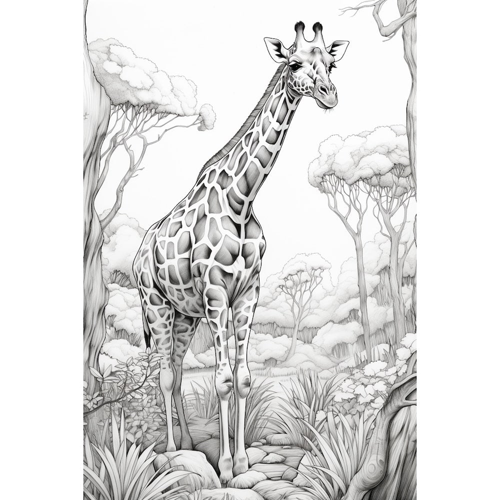 Tall Giraffe Painting