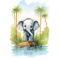Thumbnail for Elephant Canvas Drawing