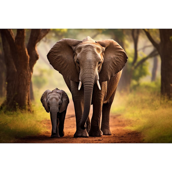 Two Elephants Canvas