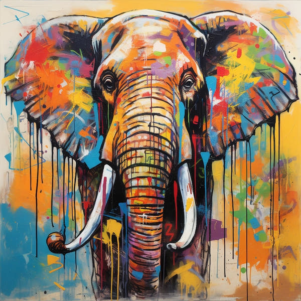 Elephant Canvas Oil Canvas