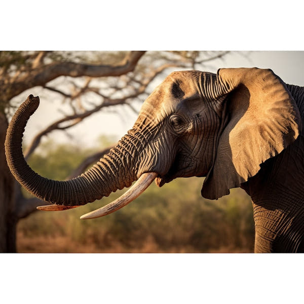 Elephant Trunk Up Canvas