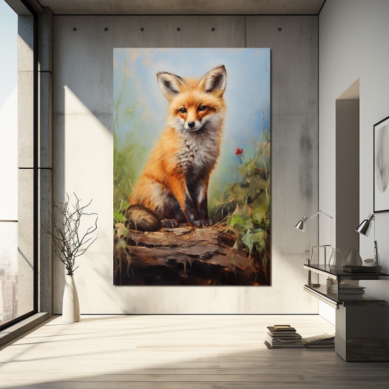 Fox Oil Painting