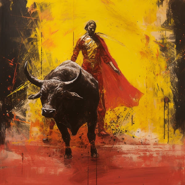 Bull Painting Wall Art