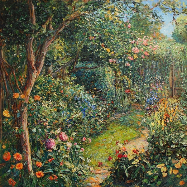 Rose Garden Acrylic Canvas