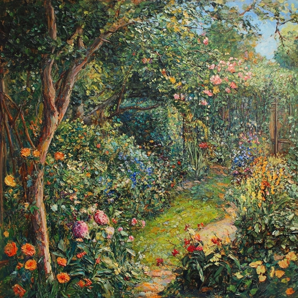 Rose Garden Acrylic Canvas