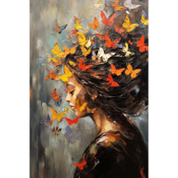 Thumbnail for Oil Canvas of Butterflies