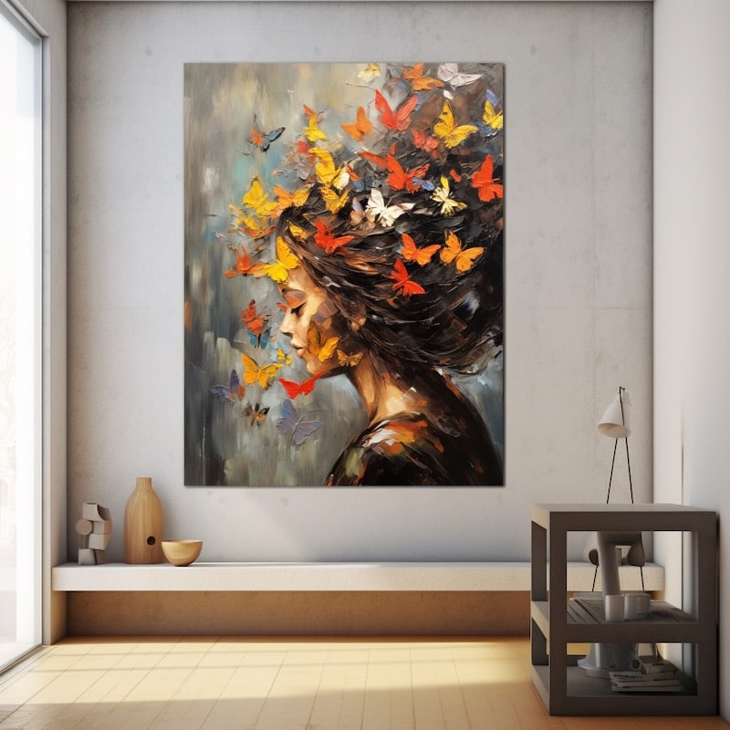 Oil Painting of Butterflies