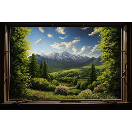 Landscape Window View Canvas