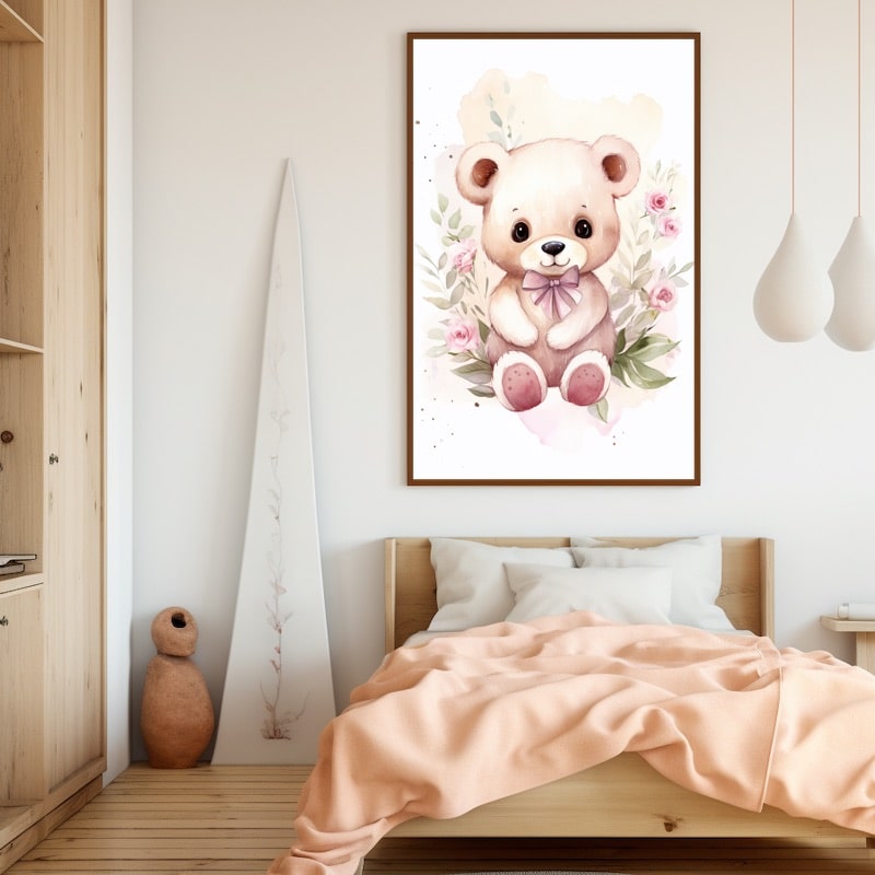 Cute Teddy Bear Painting
