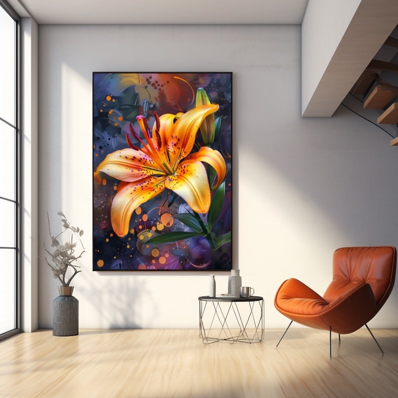Single Flower Abstract Painting