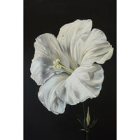 Thumbnail for White Flower on Black Painting