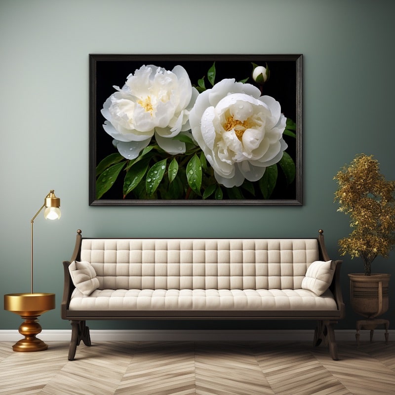 Peony Flower Painting
