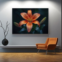 Thumbnail for Black Canvas Flower Painting