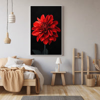 Thumbnail for Red and Black Flower Painting
