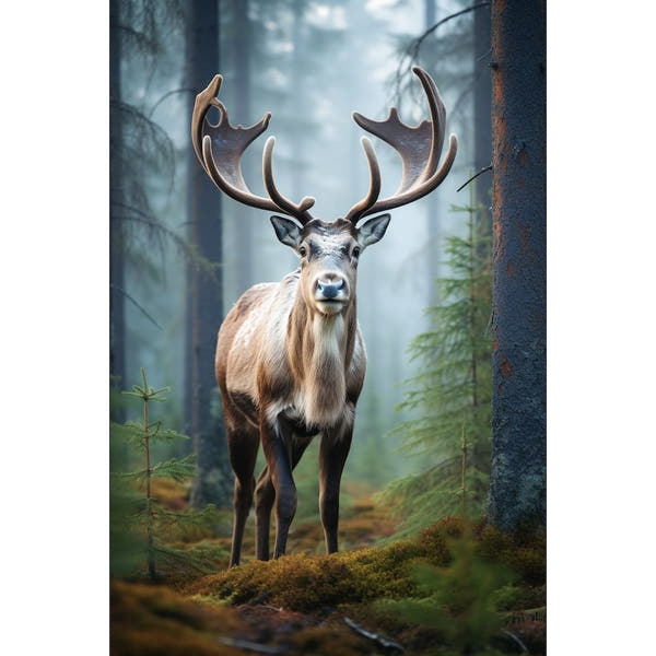 Deer in Forest Canvas