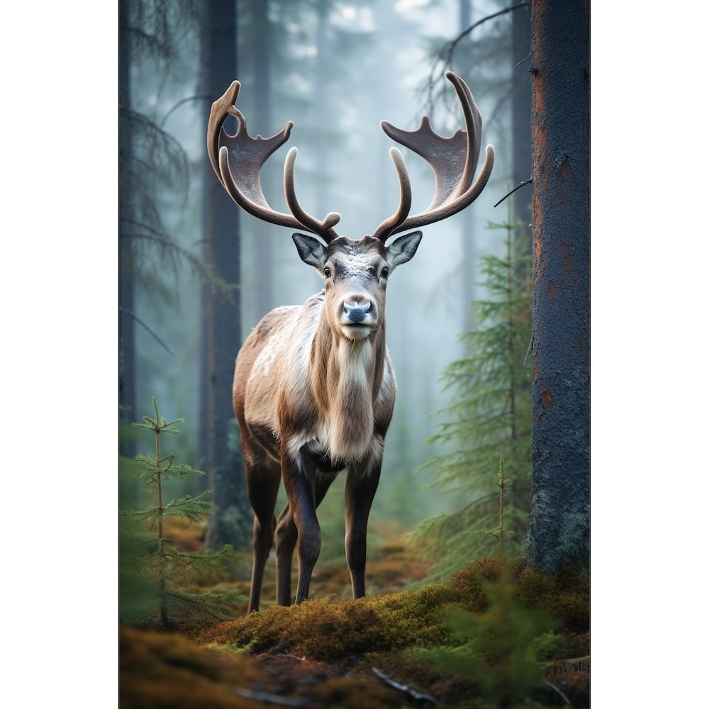 Deer in Forest Canvas