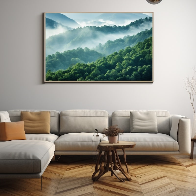 Forest Fog Painting