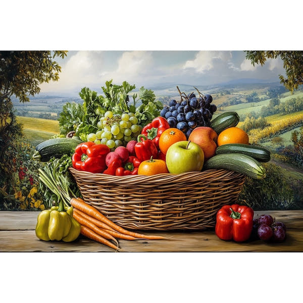 Fruit in Basket Canvas