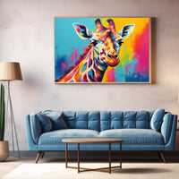 Thumbnail for Colourful Giraffe Canvas
