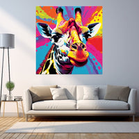 Thumbnail for Giraffe Pop Art Canvas