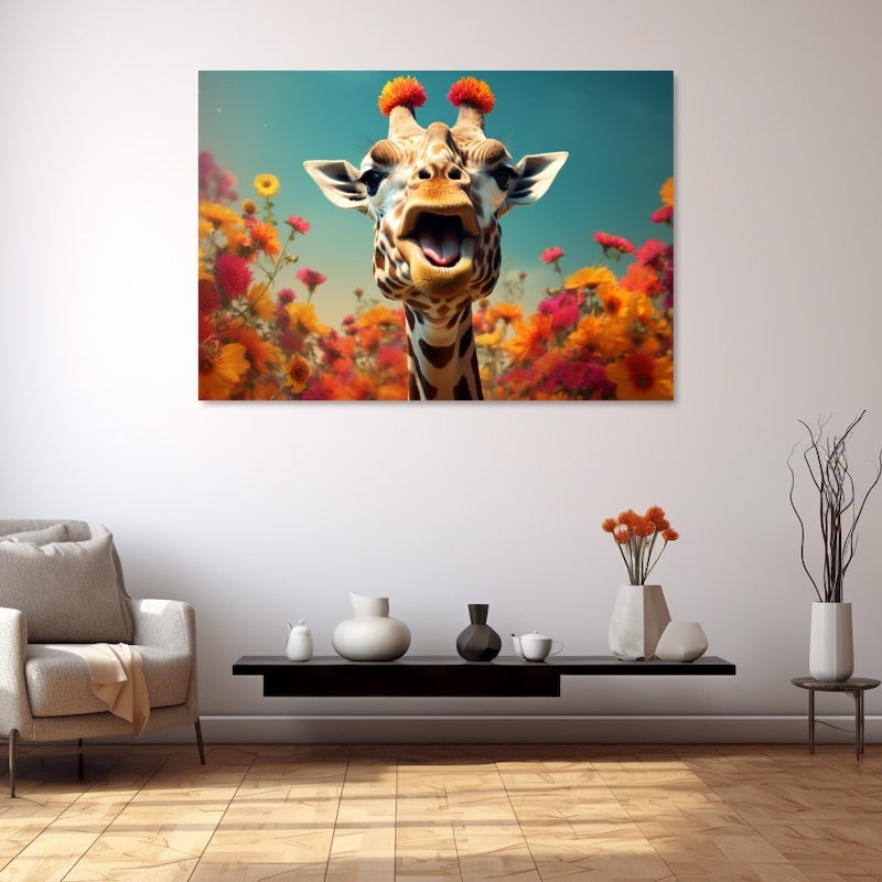 Funny Giraffe Painting
