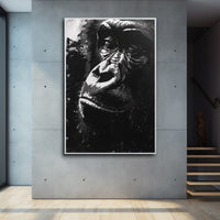 Thumbnail for Black and White Monkey Canvas