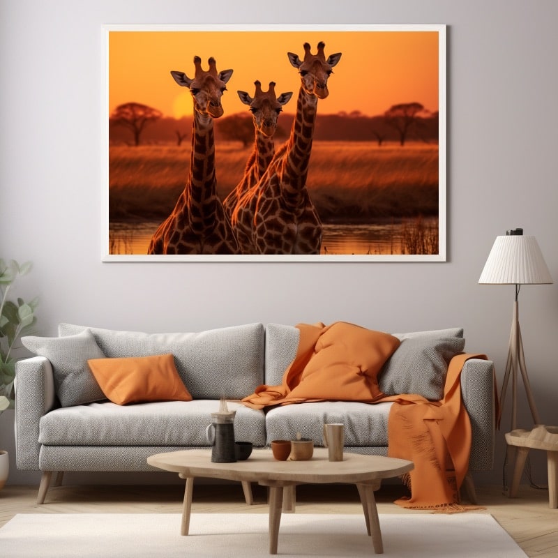 Giraffe Print Painting