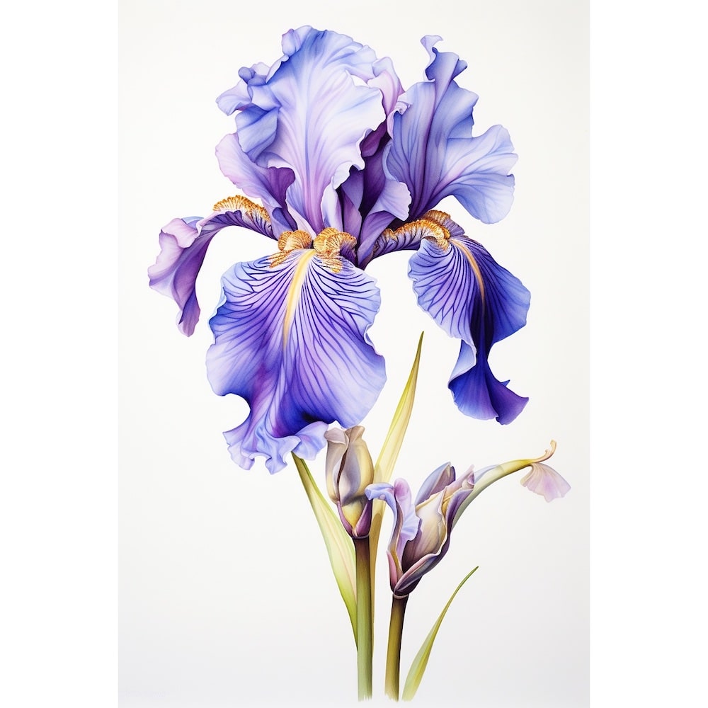 Chinese Iris canvas